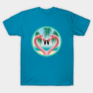 Flamingo Love (Tropical Valentine) T-Shirt